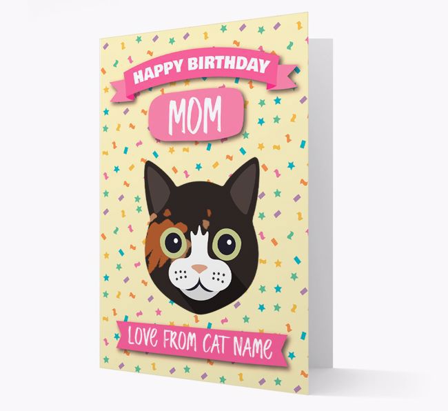 'Happy Birthday Mom' - Personalized {breedCommonName} Birthday Card
